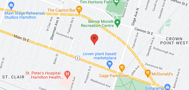 map of 71 Melrose Avenue S